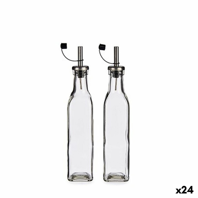 Set olio e aceto Vivalto WJ7069-M Trasparente Metallo Vetro Cristallo Plastica 300 ml (24 Unità)