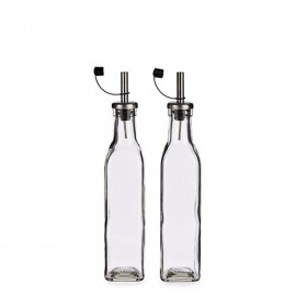 Set olio e aceto Vivalto WJ7069-M Trasparente Metallo Vetro Cristallo Plastica 300 ml (24 Unità)