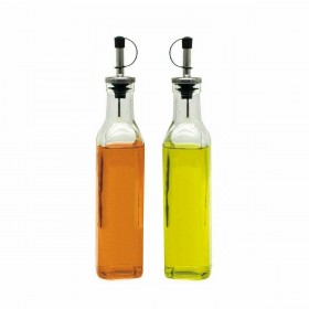 Set olio e aceto Vivalto WJ7069-M Trasparente Metallo Vetro Cristallo Plastica 300 ml (24 Unità)