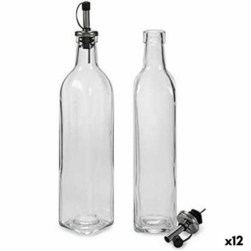 Set olio e aceto Vivalto WJ6079-L Trasparente Vetro Cristallo 2 x 50 ml 5,7 x 29,5 x 5,7 cm (12 Unità)