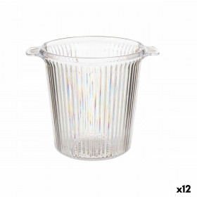 Secchiello per il ghiaccio Leknes CH26183 Trasparente polistirene Righe 16,5 x 17 x 21 cm (12 Unità)