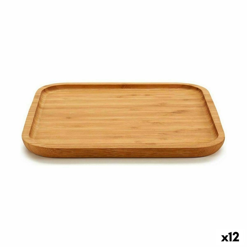 Vassoio per aperitivi Kinvara JWHW-3710-1 Marrone Quadrato 25 x 1,5 x 25 cm (12 Unità)
