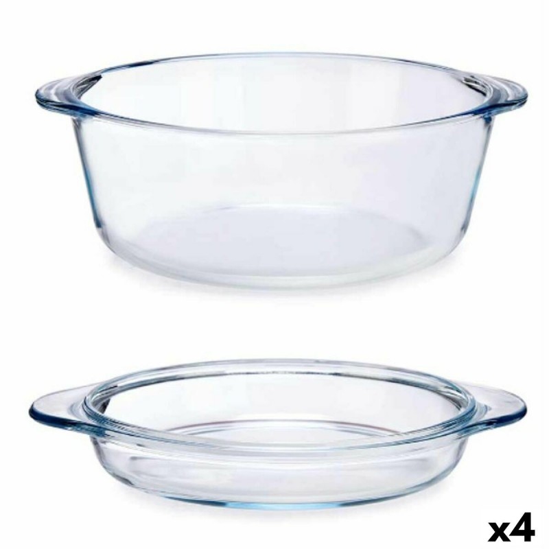 Casseruola con coperchio Pasabahce 1017138-59003 Trasparente 2,1 L (4 Unità)