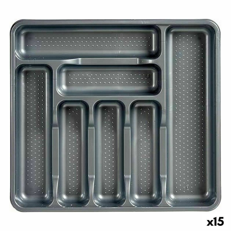 Vassoio Portaposate Kinvara 041188 Grigio Plastica 39 x 5 x 42,5 cm (15 Unità)