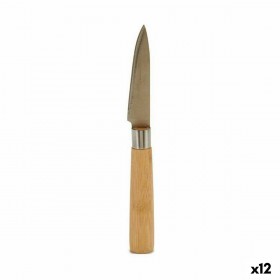 Coltello Spelucchino Kinvara KT116042E Marrone Argentato Bambù Acciaio inossidabile 22 x 19,5 x 2 cm (12 Unità)