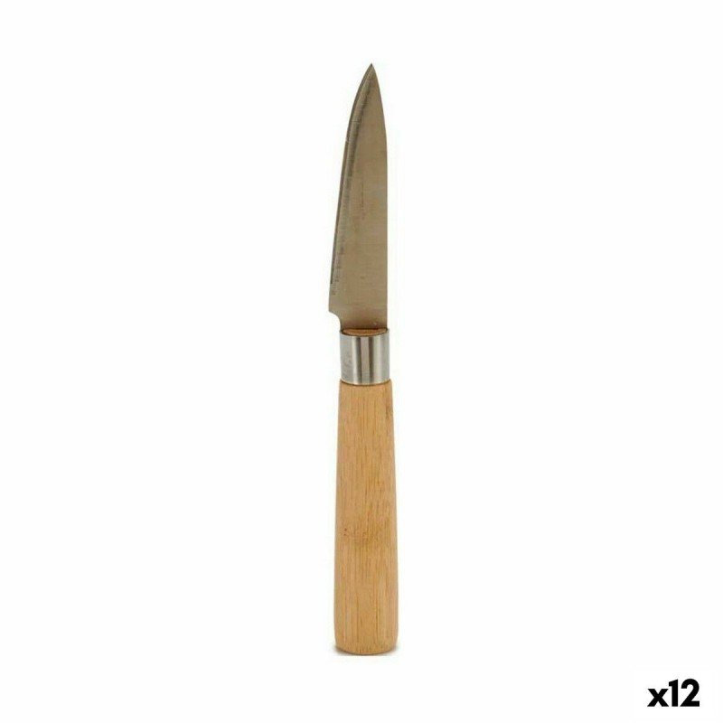 Coltello Spelucchino Kinvara KT116042E Marrone Argentato Bambù Acciaio inossidabile 22 x 19,5 x 2 cm (12 Unità)