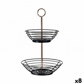 Portafrutta Kinvara W7720-5 Nero Rame Ferro 28,5 x 8,5 x 28,5 cm (8 Unità)