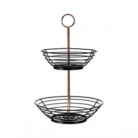 Portafrutta Kinvara W7720-5 Nero Rame Ferro 28,5 x 8,5 x 28,5 cm (8 Unità)