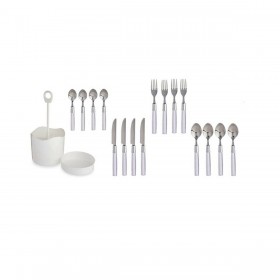 Set di Posate Kinvara HQ233H10 Bianco Acciaio inossidabile (8 Unità)