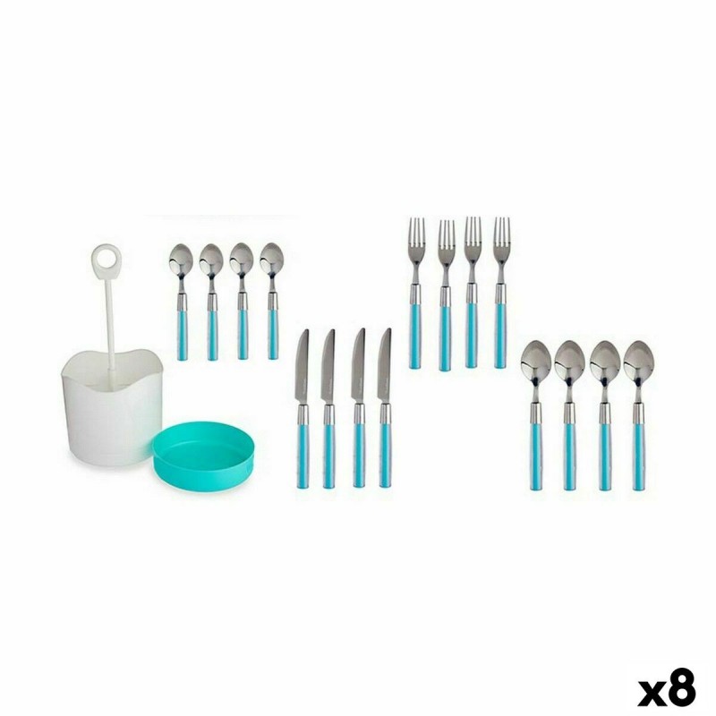 Set di Posate Kinvara HQ223H10 Azzurro Acciaio inossidabile (8 Unità)