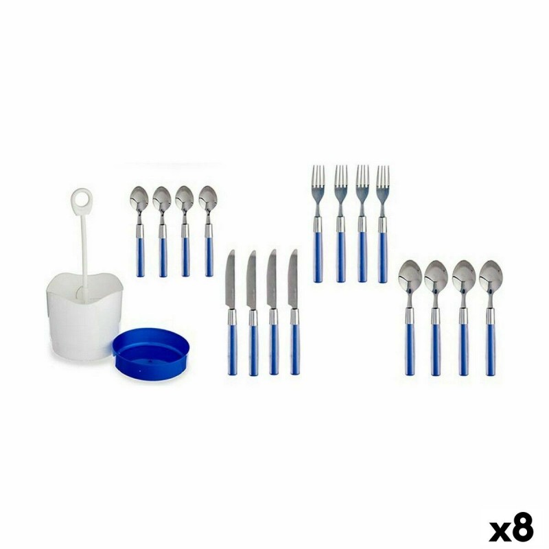 Set di Posate Kinvara HQ233H10 Azzurro Acciaio inossidabile (8 Unità)