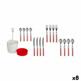 Set di Posate Kinvara HQ233H10 Rosso Acciaio inossidabile (8 Unità)