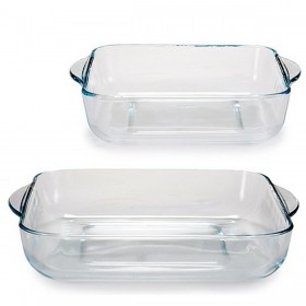 Set di Teglie da Cucina Pasabahce Borcam Quadrato (4 Unità)