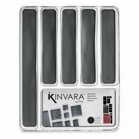 Vassoio Portaposate Plastica riciclata Grigio 32,3 x 4,5 x 40 cm (12 Unità)