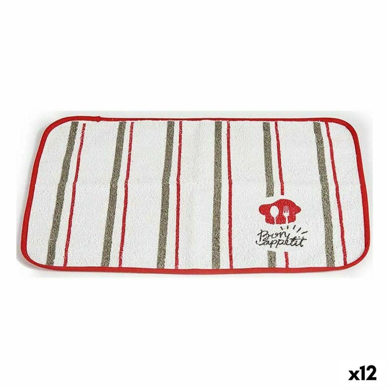 Sottopentola Kinvara Bon Appetit Bianco Rosso 33 x 0,3 x 48 cm (12 Unità)