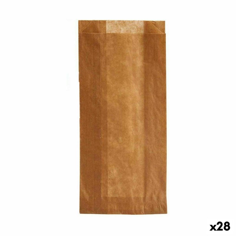 Set di Sacchetti Riutilizzabili per Alimenti Kinvara 190939000486 Marrone Cellulosa 10 x 34 cm Compostabile (28 Unità)