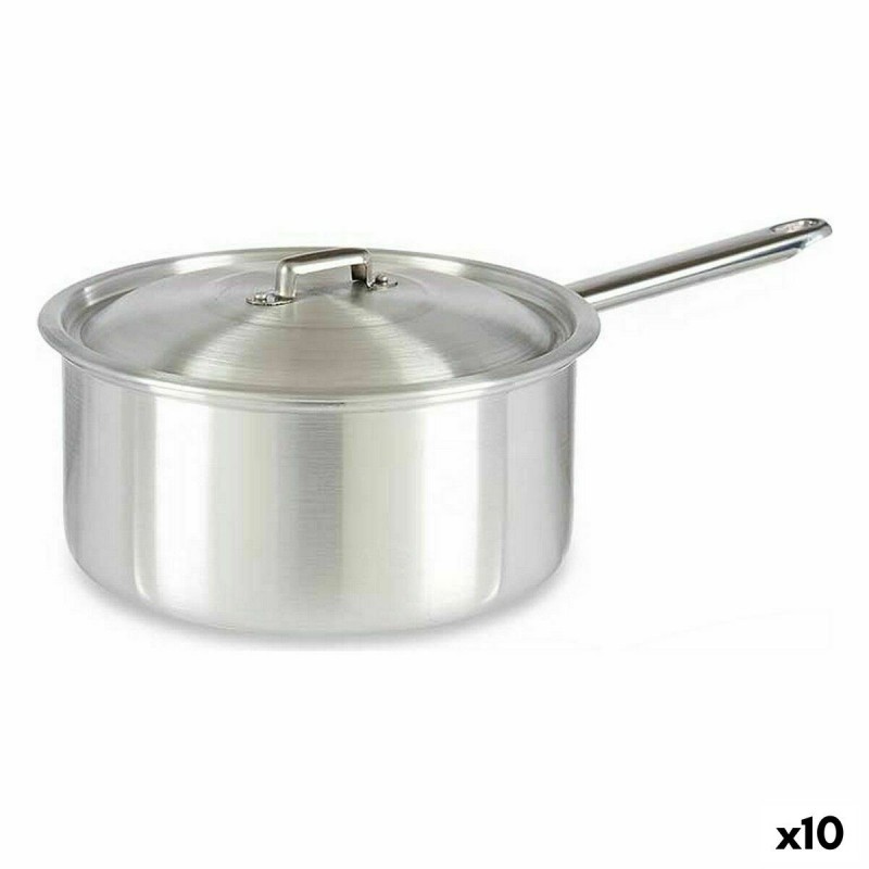Casseruola con Coperchio Kinvara 100022 Argentato Alluminio 4 L 24,5 x 12 x 41 cm (10 Unità)