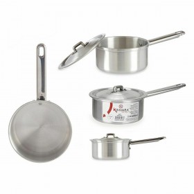 Casseruola con Coperchio Kinvara 100018 Argentato Alluminio Ø 14 cm 1 L (10 Unità)