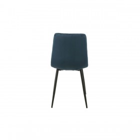 Sedia Romimex Azzurro Velluto Metallo 45 x 89 x 55 cm