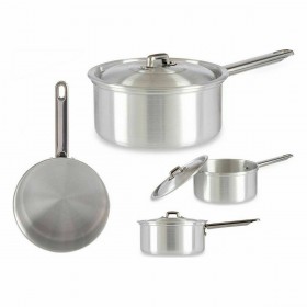 Casseruola con Coperchio Kinvara 100019 Argentato Alluminio Ø 16 cm 1,5 L (10 Unità)