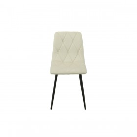 Sedia Romimex Bianco Velluto Metallo 45 x 89 x 55 cm