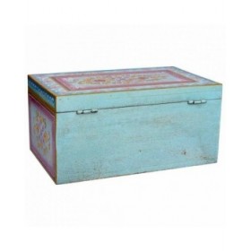 Baule Alexandra House Living Multicolore Legno di mango 28 x 22 x 46 cm Stile artigianale