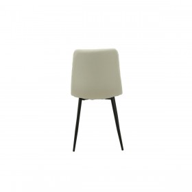 Sedia Romimex Bianco Velluto Metallo 45 x 89 x 55 cm