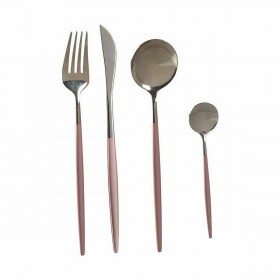 Set di Posate Kinvara BST-CT022 Rosa Argentato Acciaio inossidabile (12 Unità)