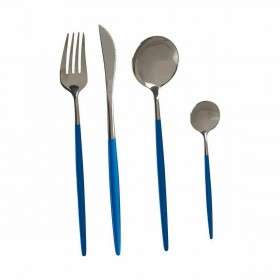Set di Posate Kinvara BST-CT022 Azzurro Argentato Acciaio inossidabile (12 Unità)