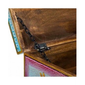 Baule Alexandra House Living Multicolore Legno di mango 28 x 22 x 46 cm Stile artigianale