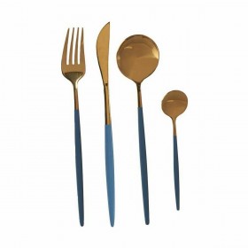 Set di Posate Kinvara BST-CT022 Grigio Dorato Acciaio inossidabile (12 Unità)