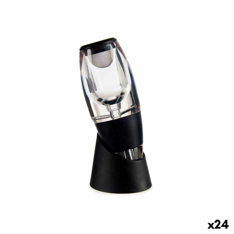 Decanter da vino Kinvara 2021101201 Nero Trasparente Acciaio inossidabile TPE Plastica (24 Unità)