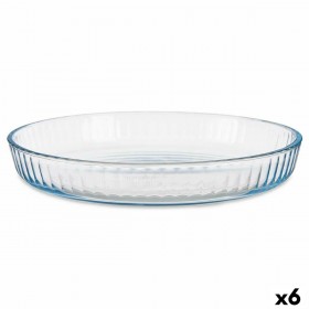 Vassoio da Forno Vivalto 45014 Trasparente Vetro Borosilicato 31,2 x 5 x 5 cm (6 Unità)