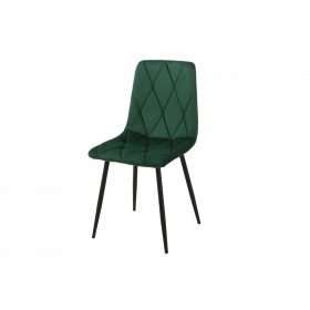 Sedia Romimex Verde Velluto Metallo 45 x 89 x 55 cm