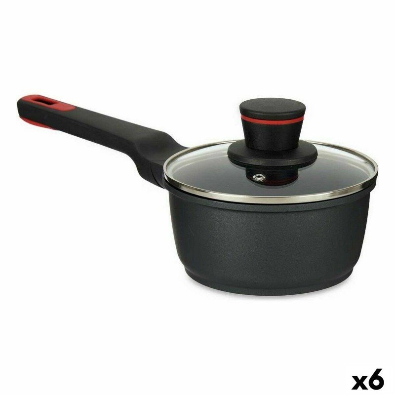 Casseruola con Coperchio Kinvara 77782 Nero Alluminio Bachelite Ø 16 cm (6 Unità)