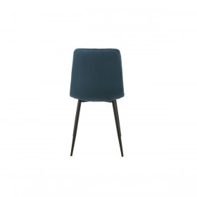 Sedia Romimex Azzurro Velluto Metallo 45 x 89 x 55 cm