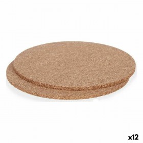 Set di sottopentola Kinvara KT166139R Naturale Sughero 18 x 0,5 x 18 cm Sottopentola (12 Unità)