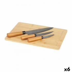Set di Coltelli Kinvara KT216102 Marrone Bambù Tagliere Formaggio (6 Unità)