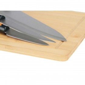 Set di Coltelli Kinvara KT216102 Marrone Bambù Tagliere Formaggio (6 Unità)