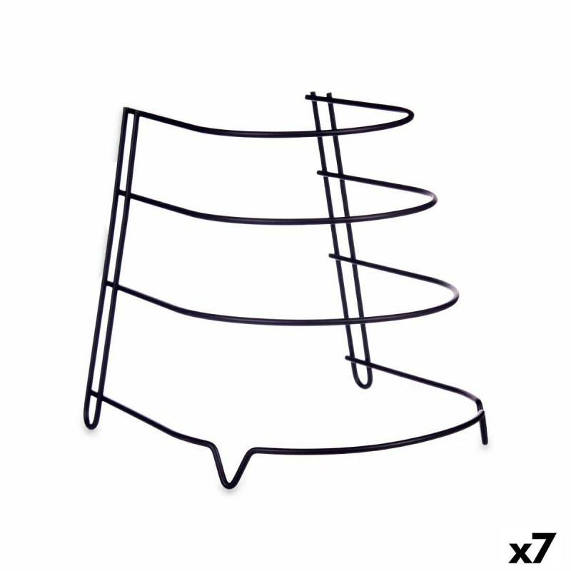 Contenitore per Sistemare le Padelle Kinvara W6140B-1PDQ Nero Ferro 24 x 26,5 x 24 cm (7 Unità)