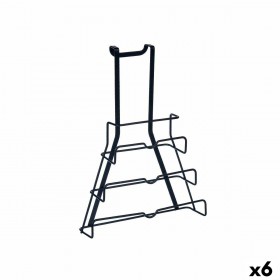 Supporto per Utensili da Cucina Kinvara W7134 Nero Ferro 27 x 37 x 9 cm Coperchio per Padella (6 Unità)