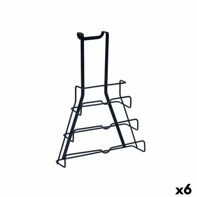 Supporto per Utensili da Cucina Kinvara W7134 Nero Ferro 27 x 37 x 9 cm Coperchio per Padella (6 Unità)