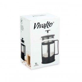 Teiera Kinvara SW8120-1000ML Nero Trasparente 1 L Stantuffo