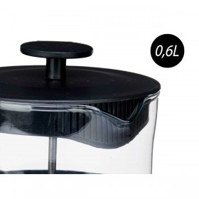 Teiera Kinvara SW8120 Nero Trasparente 600 ml Stantuffo