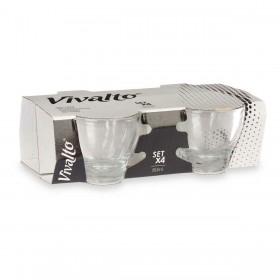 Set di Tazze da Caffè Vivalto RYG6073 Trasparente Vetro 80 ml (24 Unità)