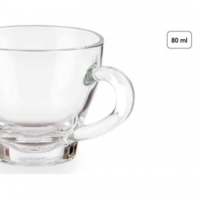 Set di Tazze da Caffè Vivalto RYG6073 Trasparente Vetro 80 ml (24 Unità)