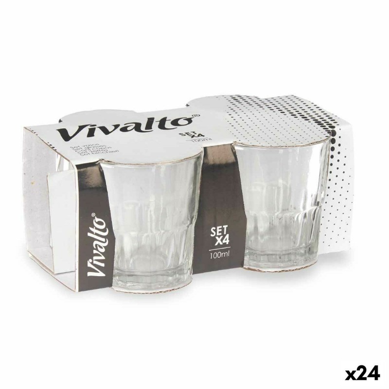 Bicchiere Vivalto RYG5041 Trasparente Vetro 100 ml Caffè (24 Unità)