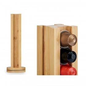 Supporto per 36 Capsule di Caffè Kinvara CN-KT225036 Bambù 11 x 11 x 34 cm Girevole (6 Unità)