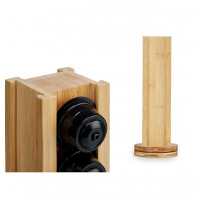 Supporto per 20 Capsule di Caffè Kinvara KT225036 Bambù 11 x 11 x 34 cm Girevole (6 Unità)