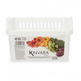 Contenitore per Frigorifero Kinvara 03 1067 Bianco 20,3 x 12,8 x 30,5 cm